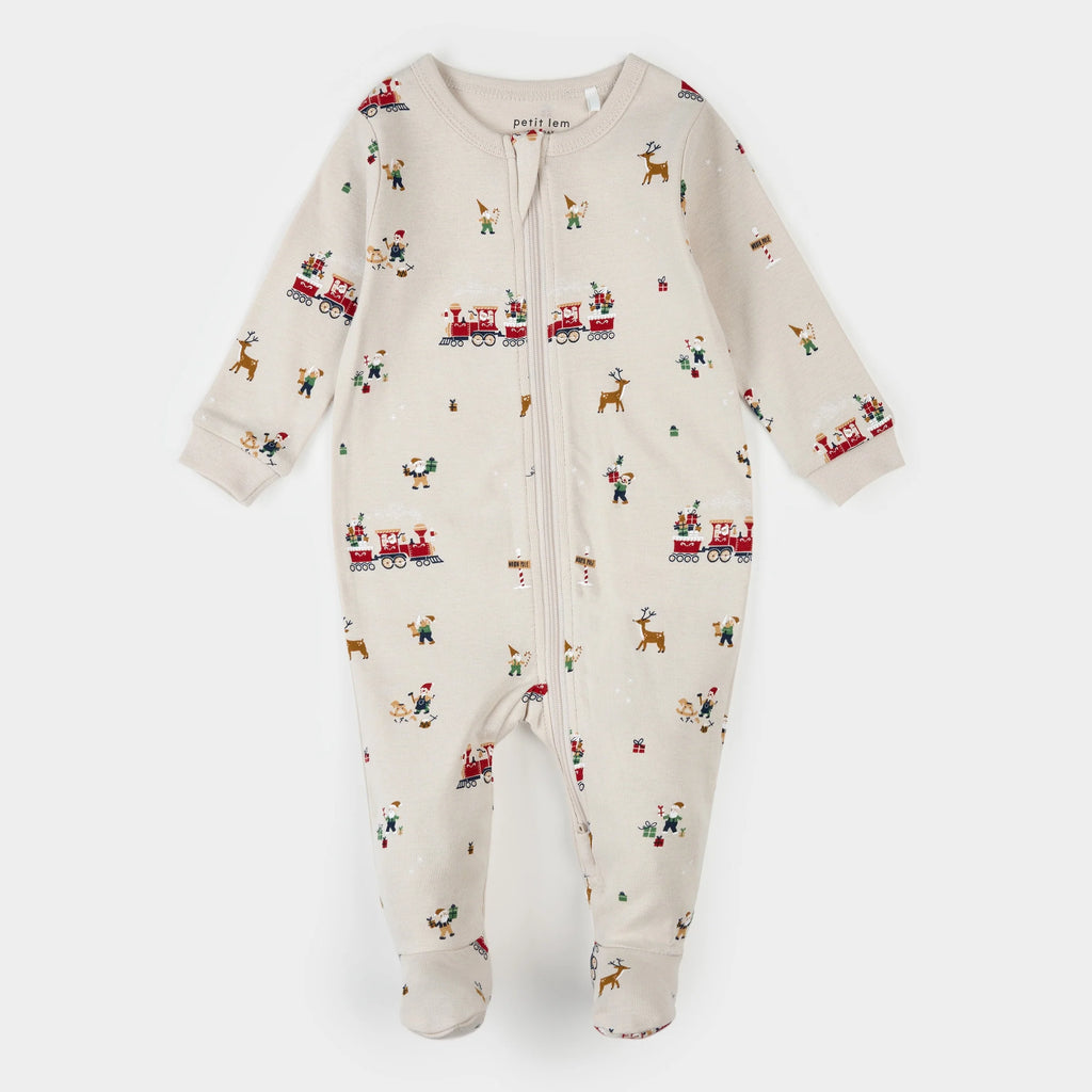 Santa's Workshop Zipper Footie