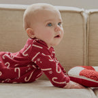 Candy Cane Zipper Footie