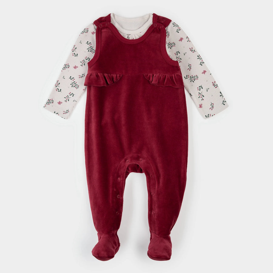 Winterberry Holly Thermal Overall Set