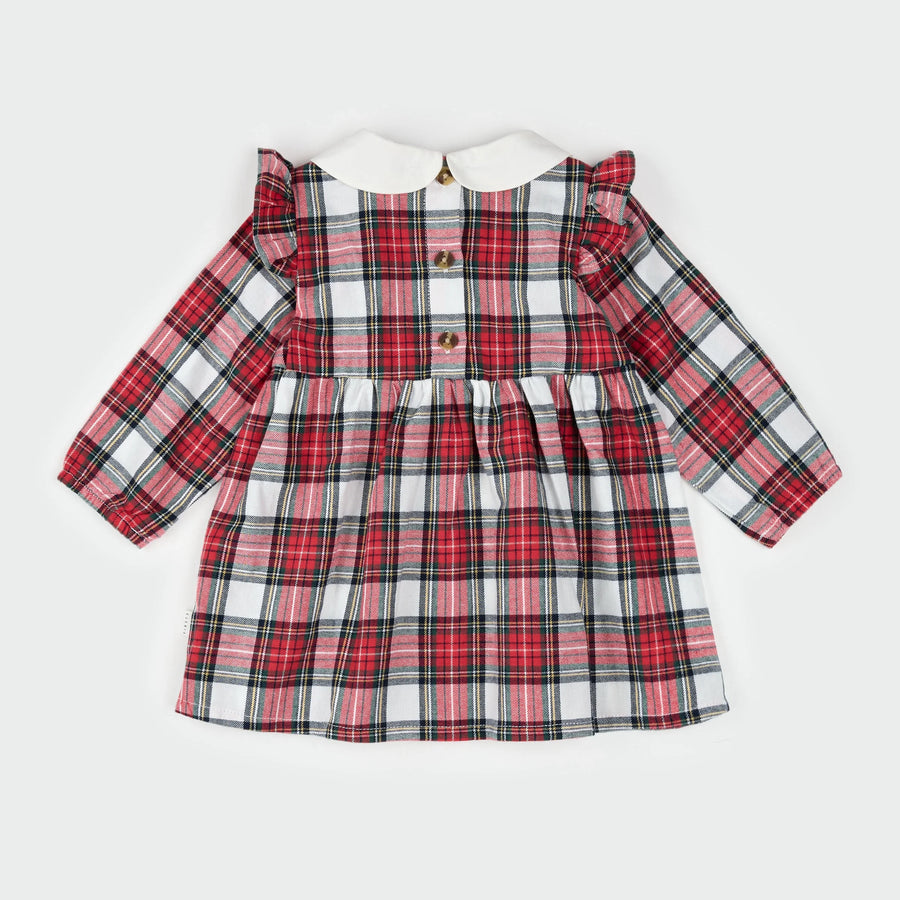 Red Plaid Flannel 3pc Dress Set