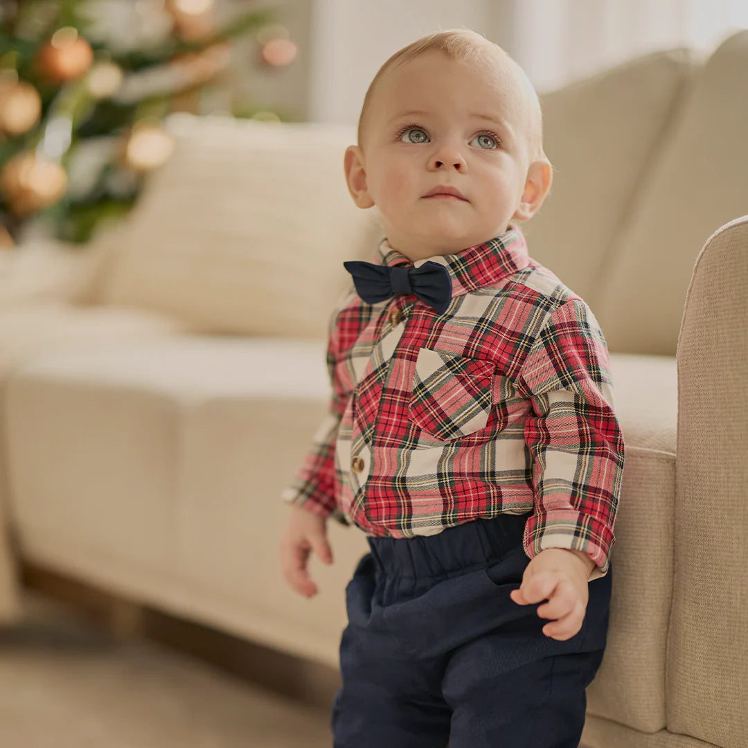 Red Plaid Flannel 3pc Outfit Set