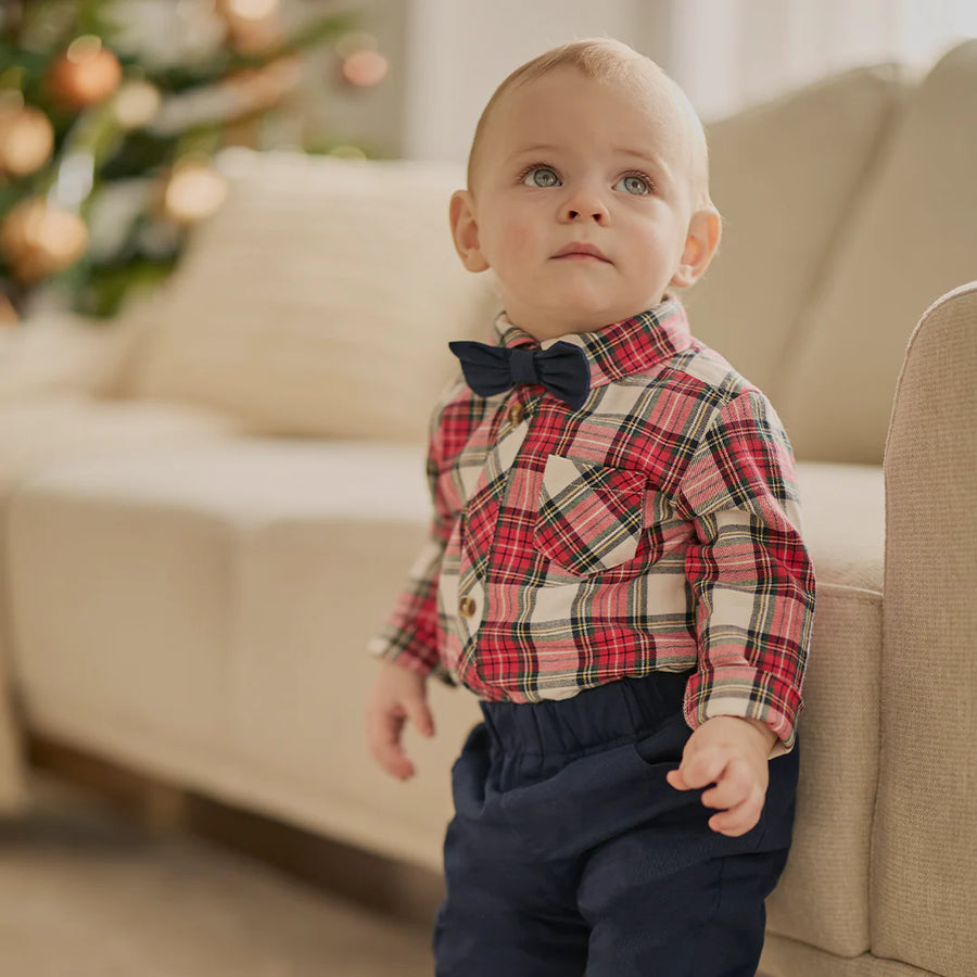 Red Plaid Flannel 3pc Outfit Set