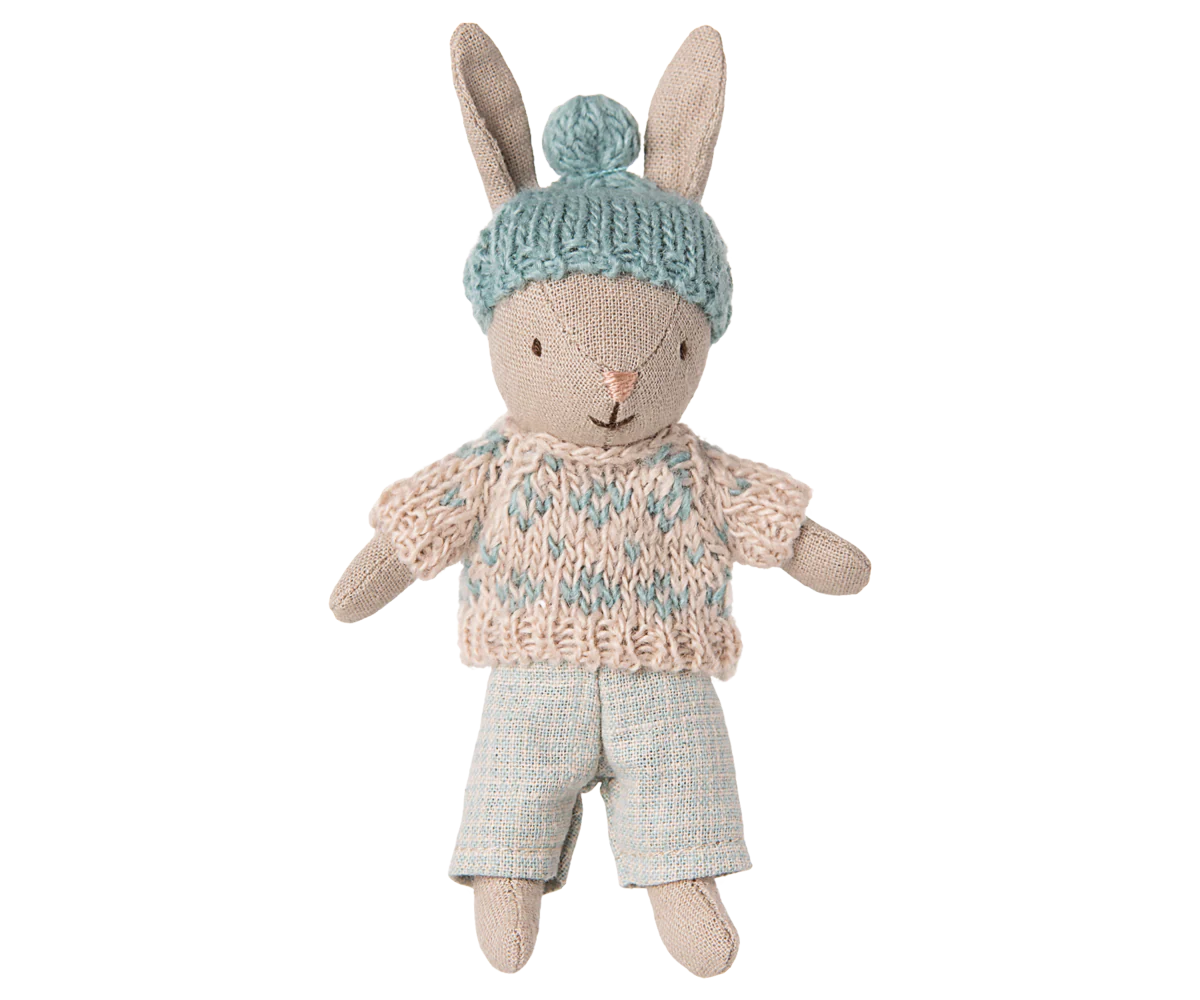 Sand Micro Winter Bunny - Mint