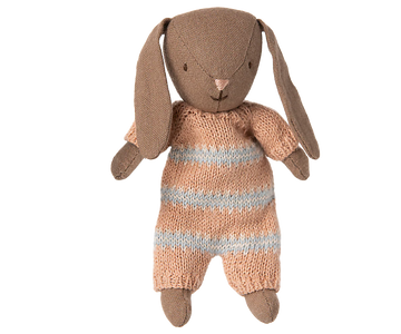 Brown Micro Bunny - Dusty Rose Knitted Suit