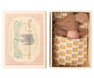 Rose Sleepy/Wakey Baby Mouse in Matchbox