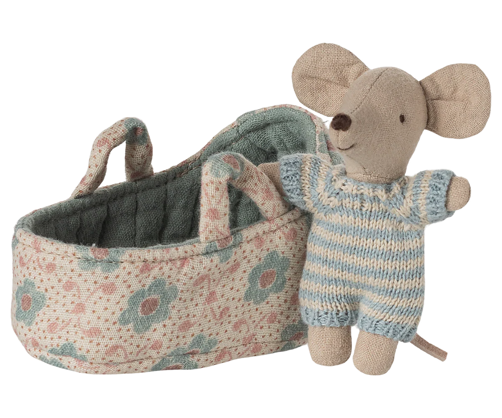 Blue Baby Mouse in Carrier