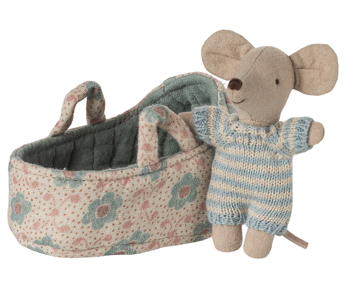 Blue Baby Mouse in Carrier