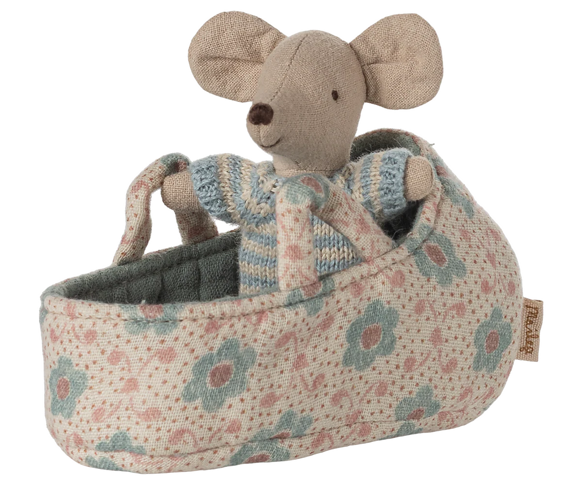 Blue Baby Mouse in Carrier