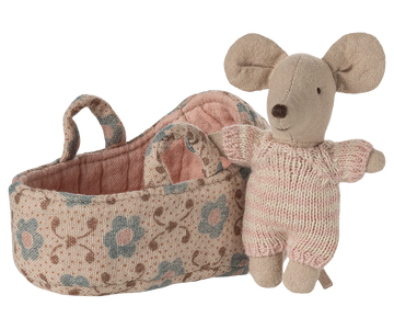 Rose Baby Mouse in Carrier
