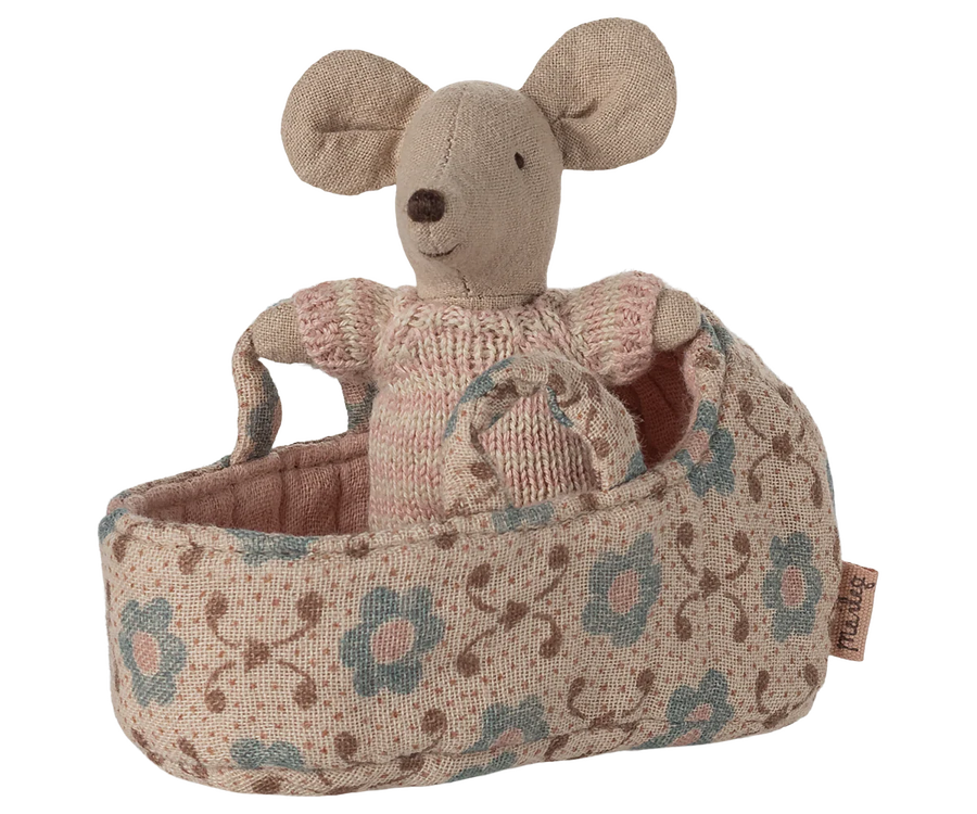 Rose Baby Mouse in Carrier