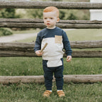 Color Block Blue Outfit Set