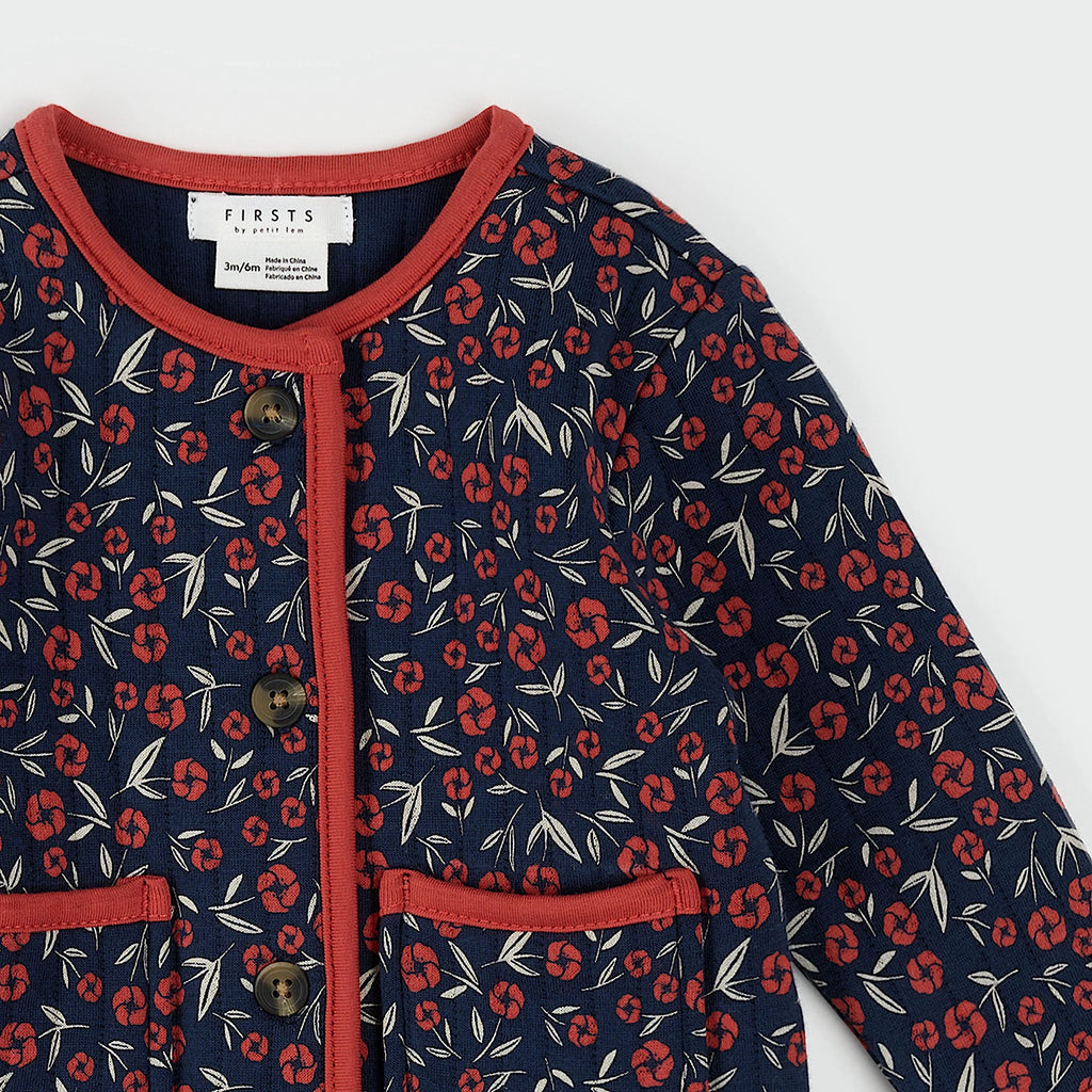 Poppy Blue Quilted Cardigan