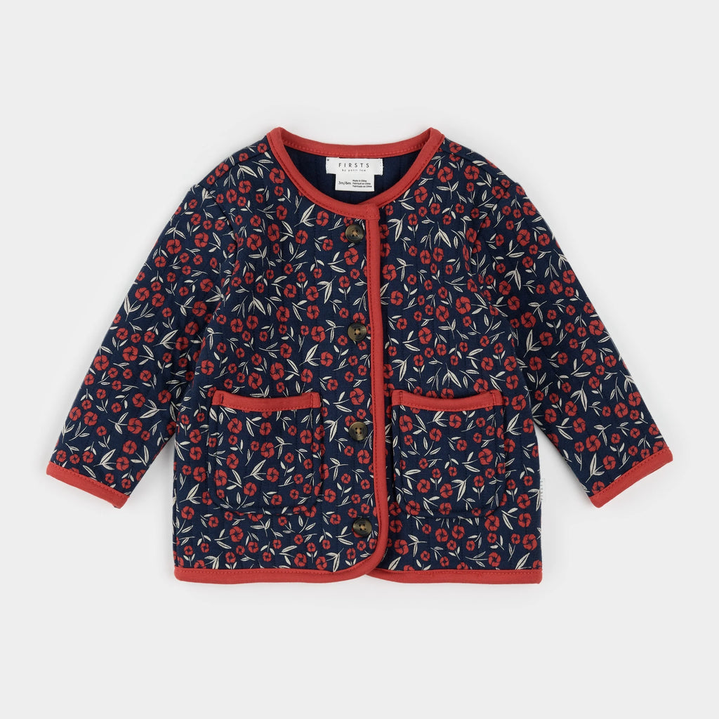 Poppy Blue Quilted Cardigan