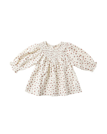 Winter Ditsy Smocked Dress