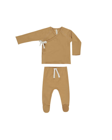 Honey Wrap Top + Footed Pant Set
