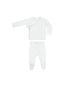 Fog Wrap Top + Footed Pant Set