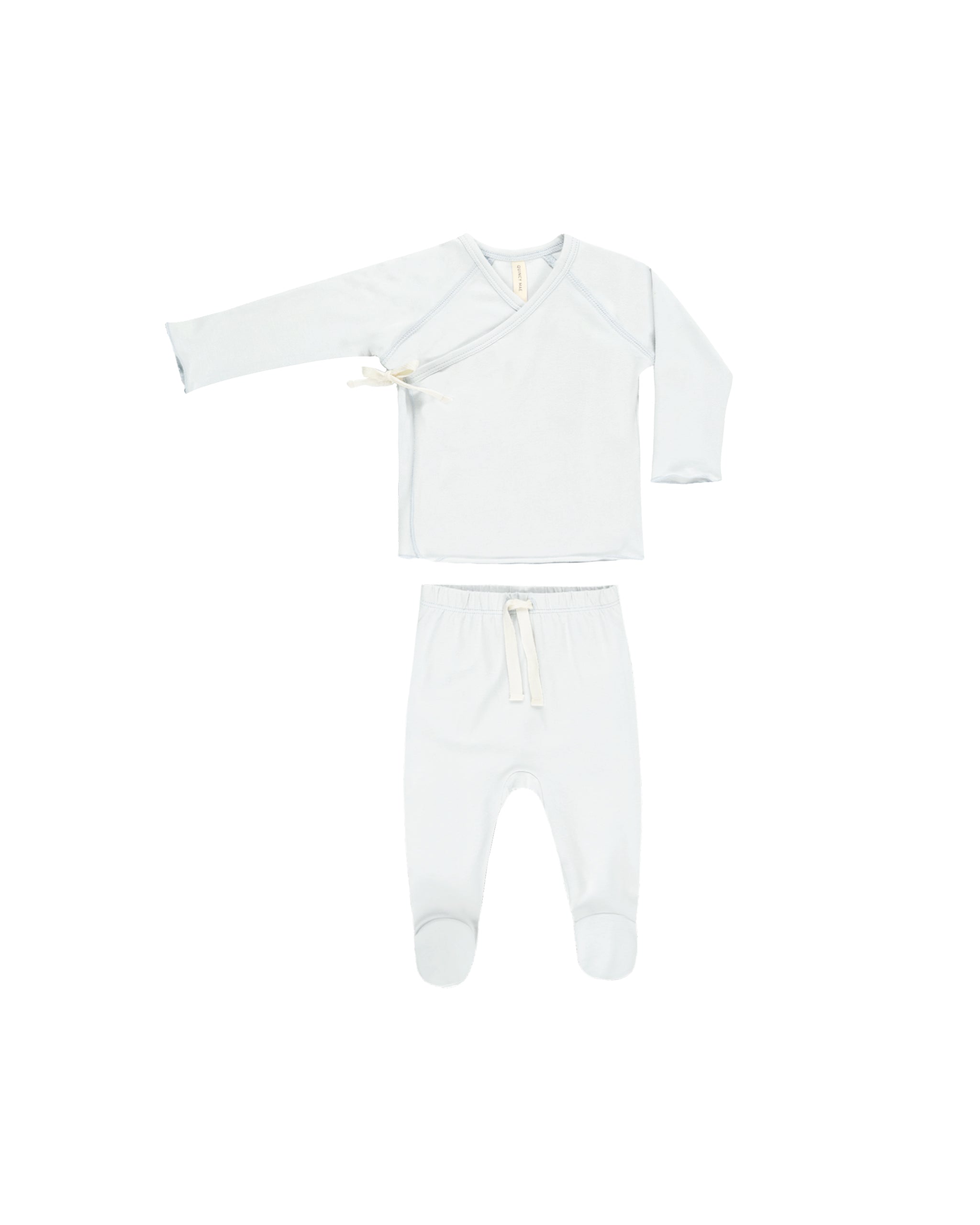 Fog Wrap Top + Footed Pant Set