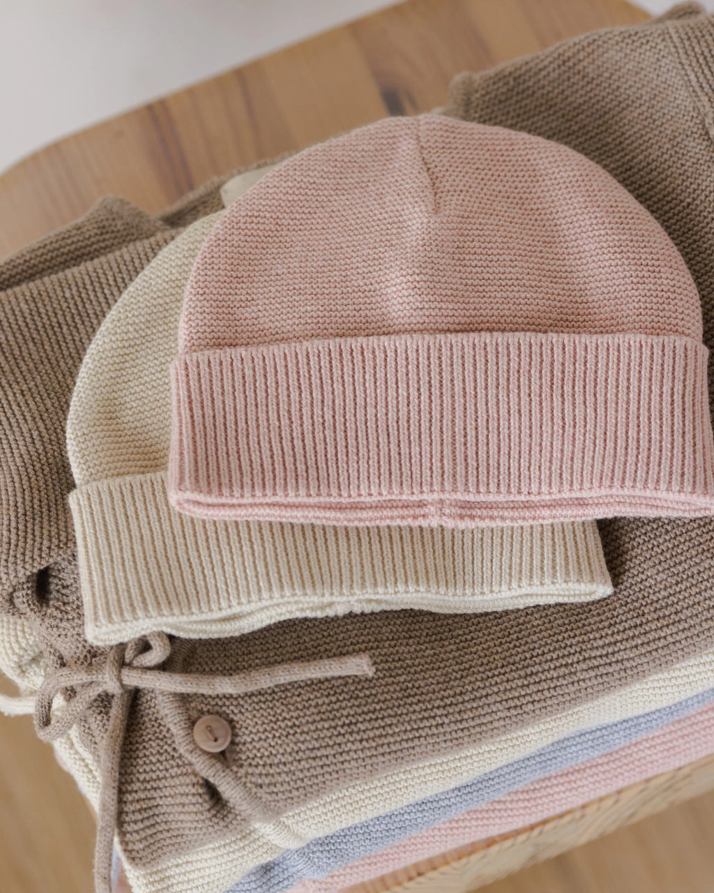 Heathered Natural Baby Beanie