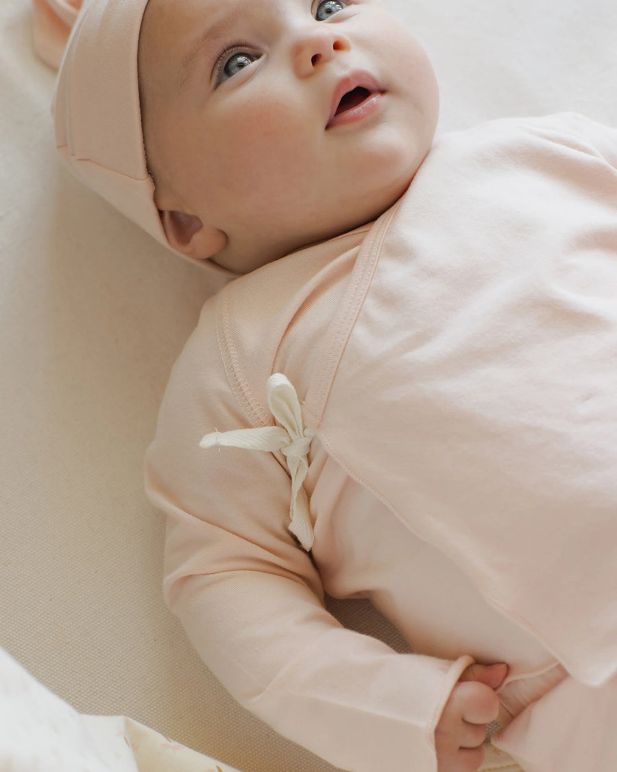 Petal Wrap Top + Footed Pant Set