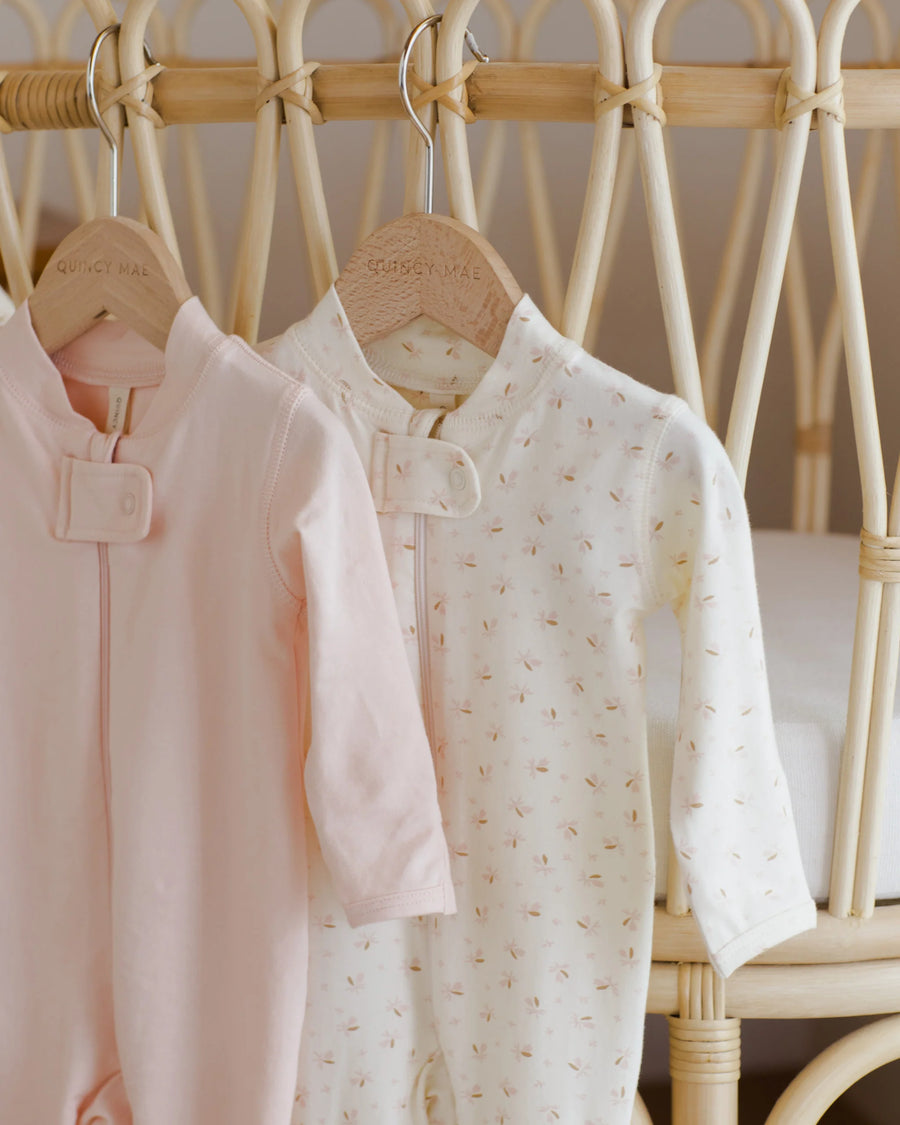 Fleur Long Sleeve Zipper Footie