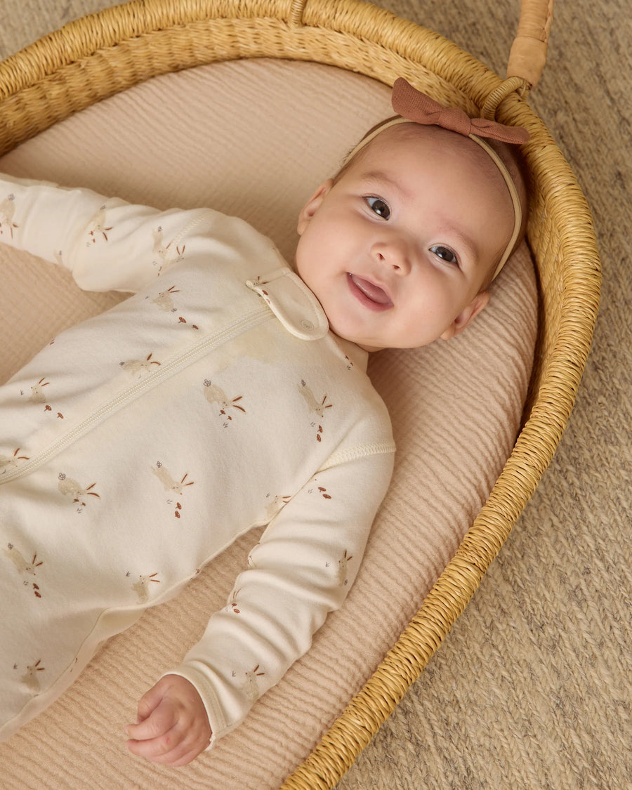 Bunnies Long Sleeve Zipper Footie