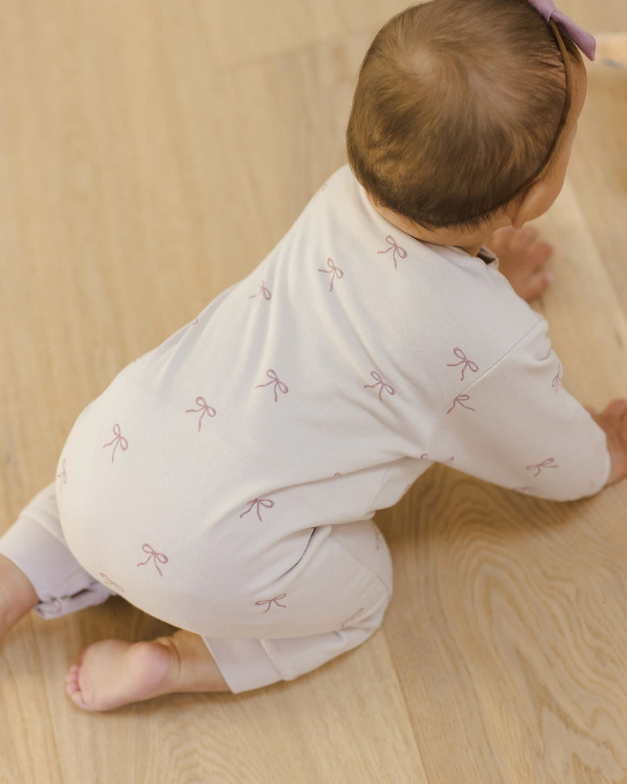 Bows Relaxed Fleece Jumpsuit