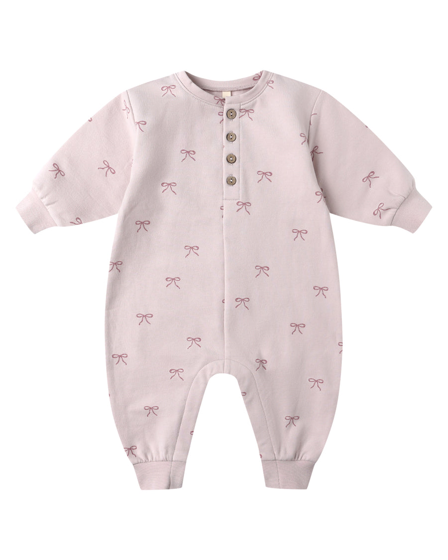 Bows Relaxed Fleece Jumpsuit
