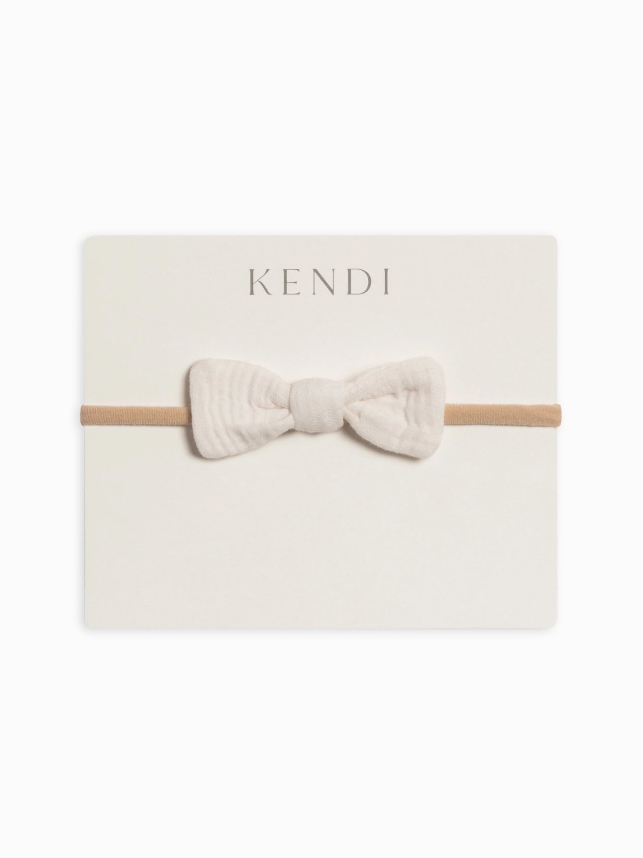 Classic Muslin Dainty Bow - Ivory