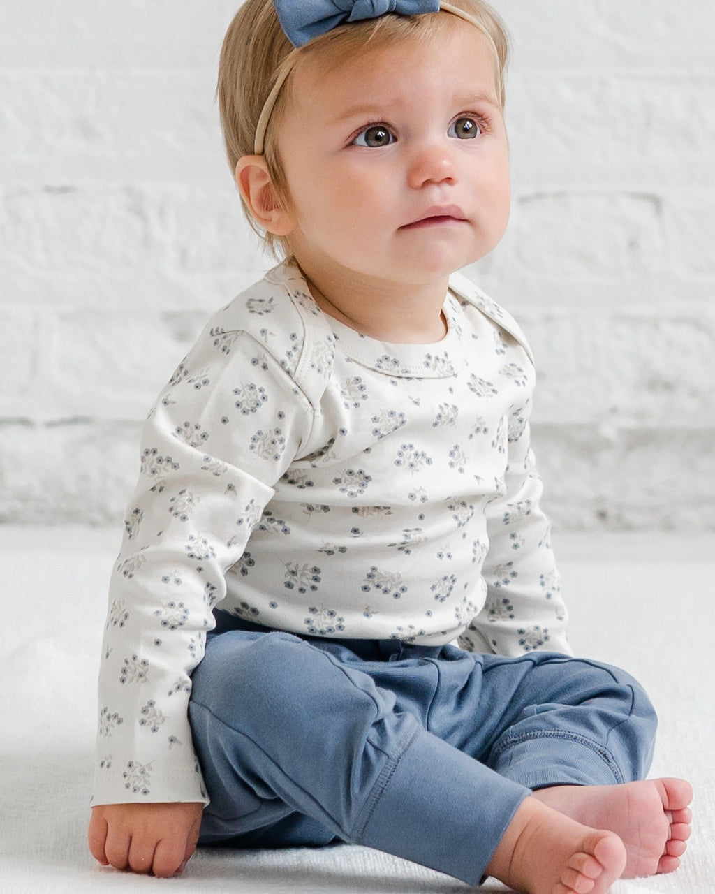 Pamela Floral Organic Long Sleeve Bodysuit