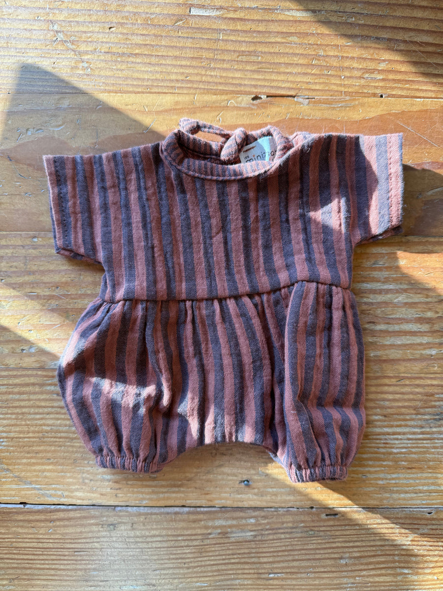 Copper Stripe 28cm Doll Bubble Romper