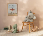 Big Blue/Grey Plush Elephant