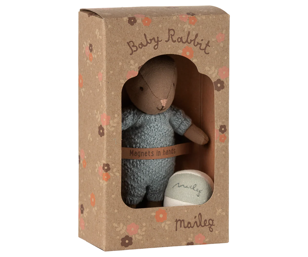 Brown Micro Rabbit Set - Blue