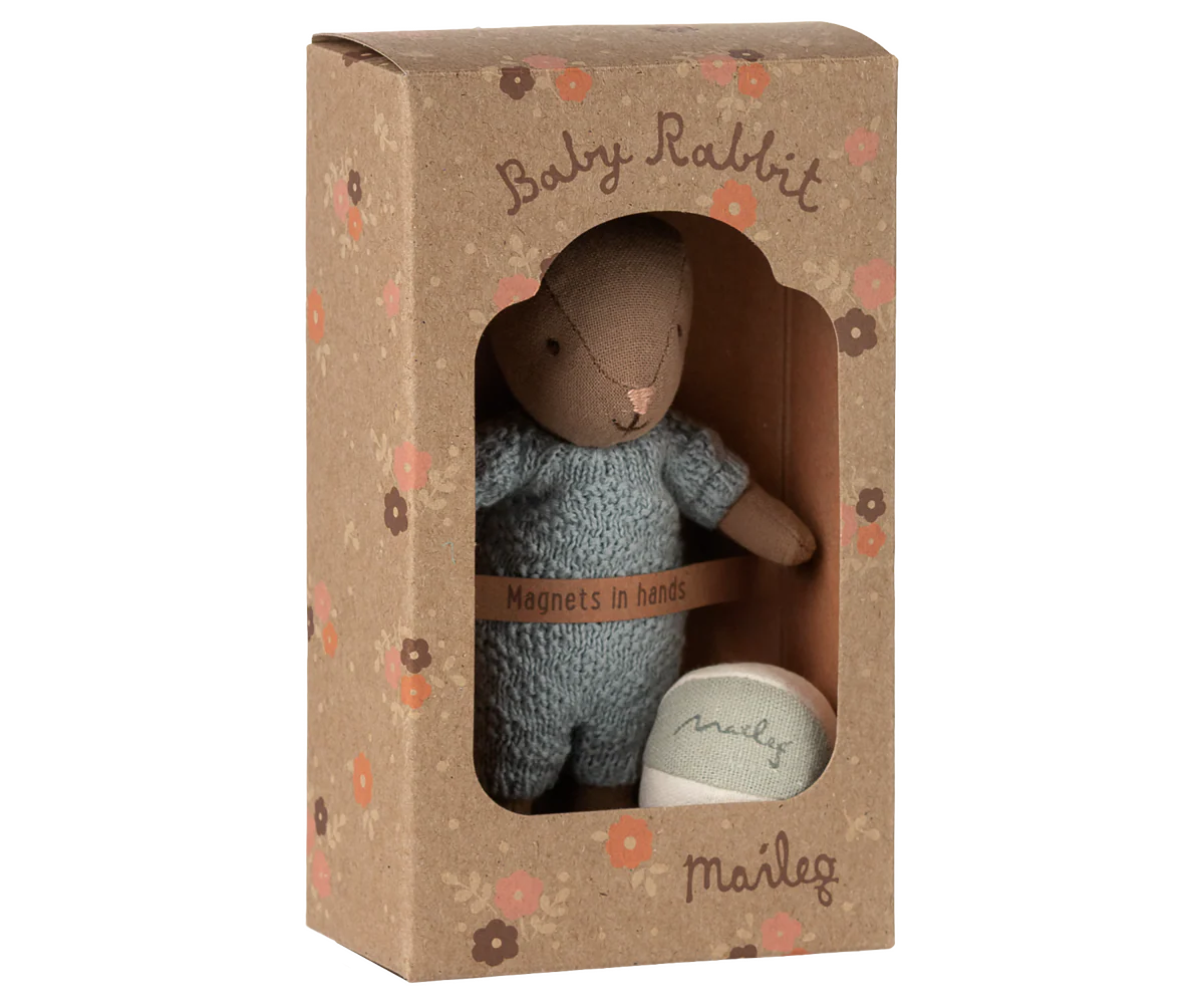 Brown Micro Rabbit Set - Blue