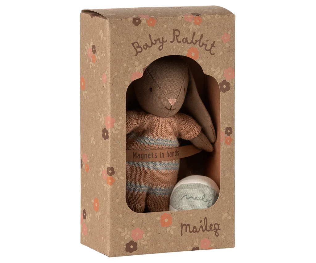 Brown Micro Bunny Set - Dusty Rose