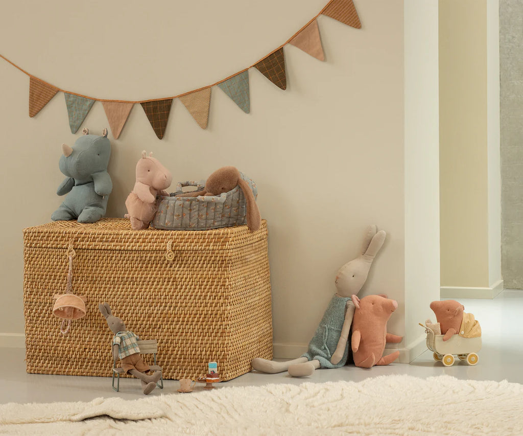 Large Blue Carry Cot