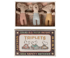 Checker Triplets Baby Mice in Matchbox