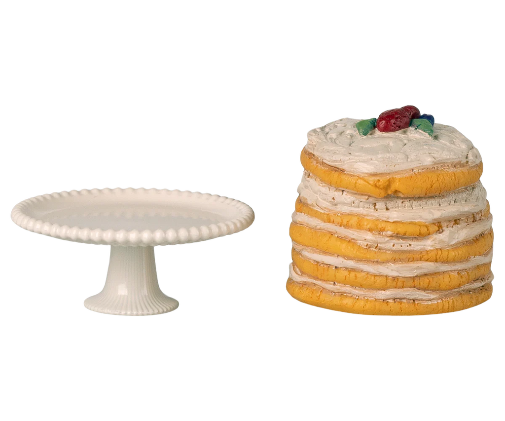 Off White Party Cake & Stand