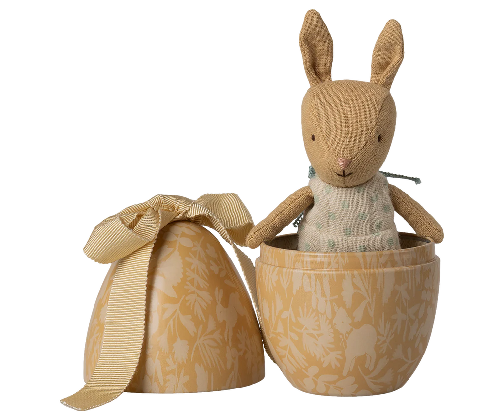 Small Cream Yellow Micro Rabbit Easter Egg