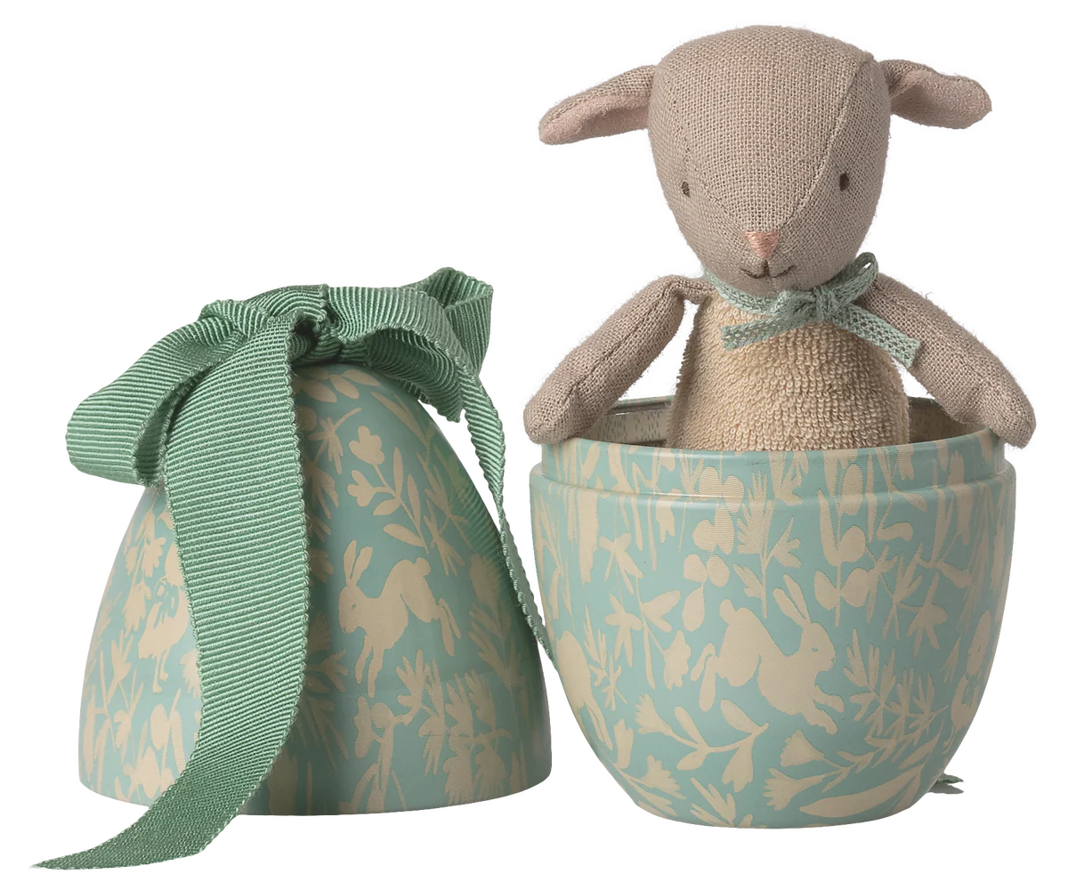 Small Dusty Mint Micro Lamb Easter Egg