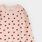 Pink Hearts Waffle Pajama Set