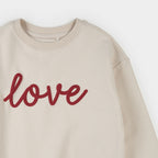 ‘Love’ Beige Fleece Sweatshirt