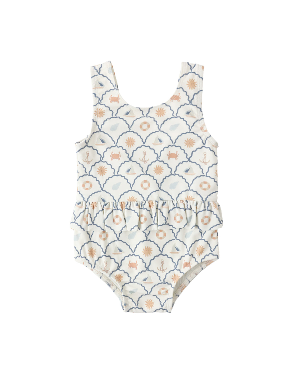 Nautical Skirted One-Piece