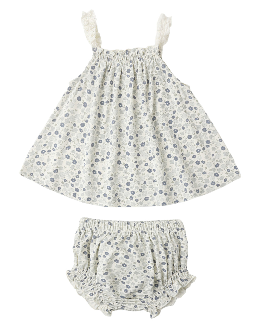 Blue Ditsy Swing Top & Bloomer Set
