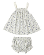 Blue Ditsy Swing Top & Bloomer Set