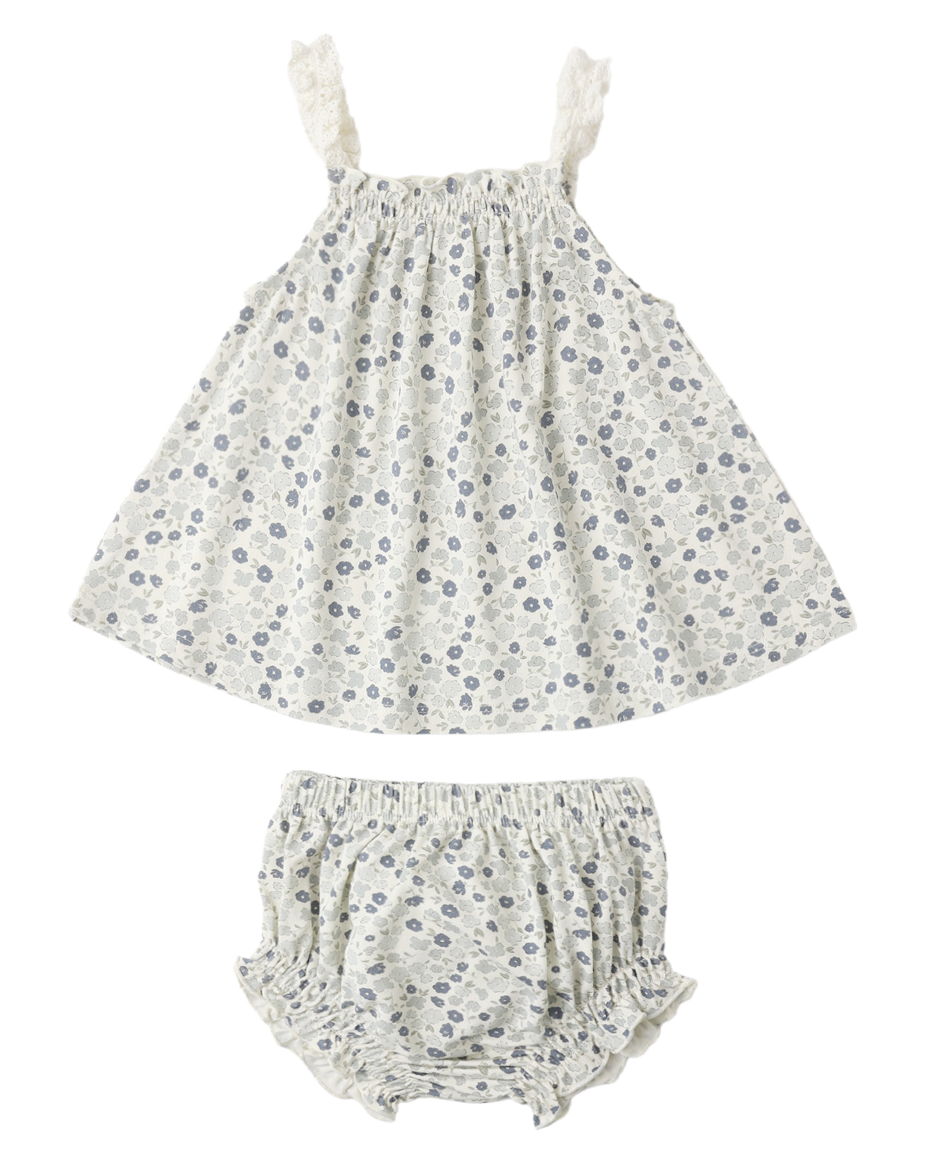 Blue Ditsy Swing Top & Bloomer Set