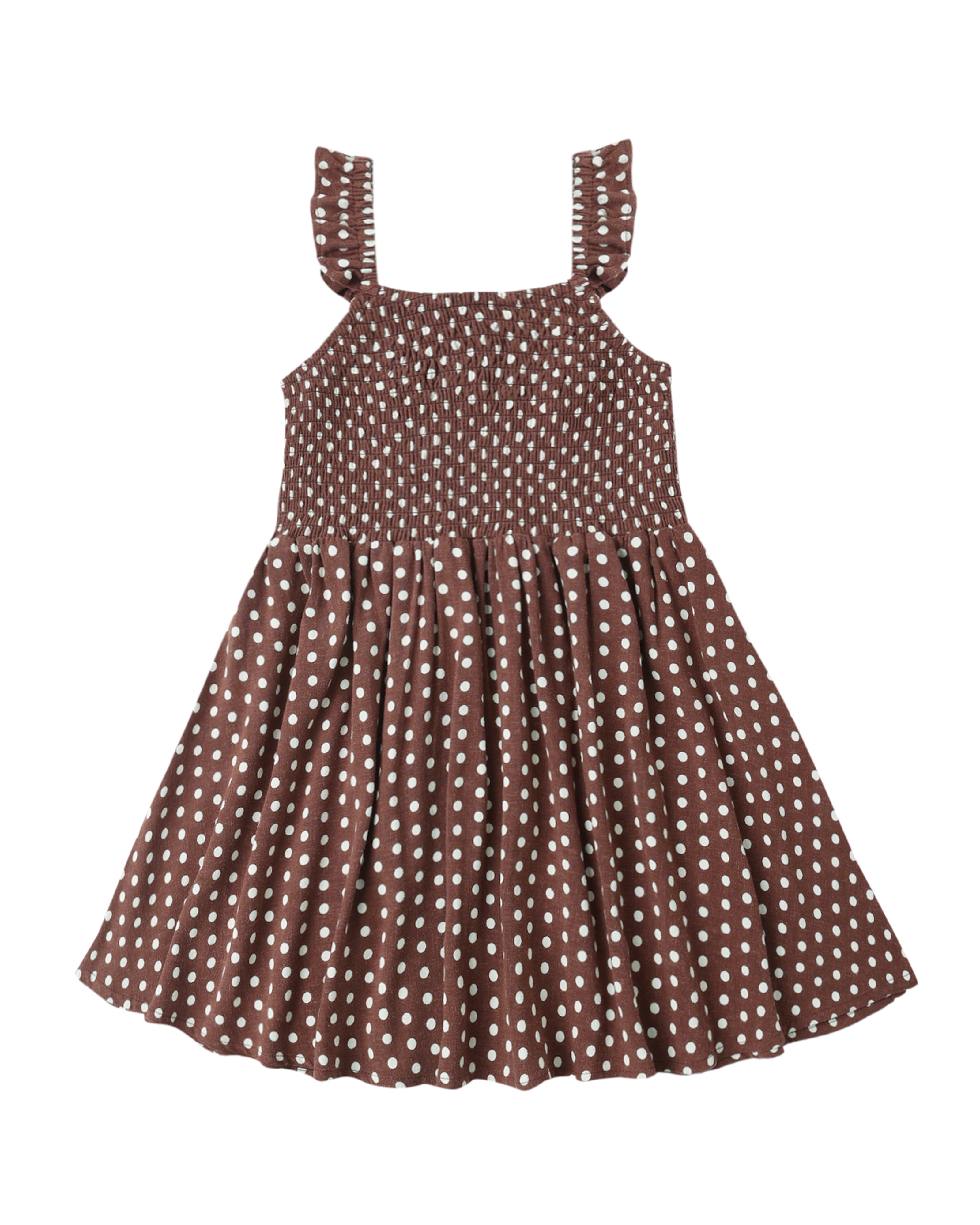 Chocolate Polka Dot Lainey Dress