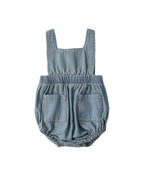 Washed Blue Denim Romper