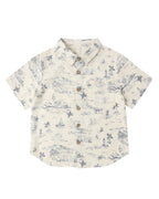 Ocean Toile Short Sleeve Collared Shirt