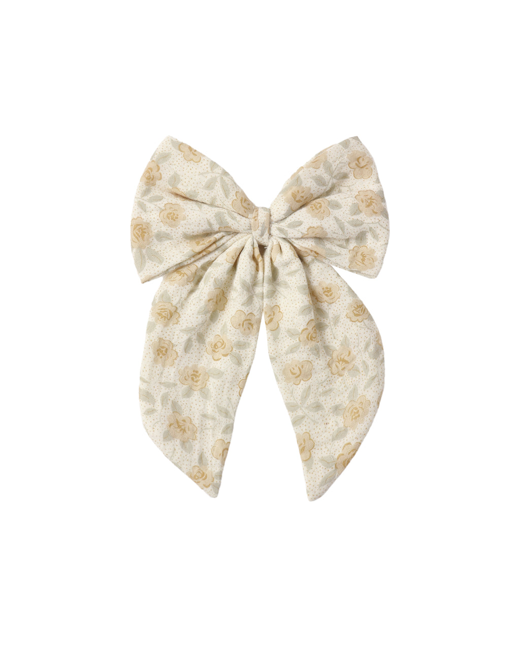 Yellow Floral Oversized Bow