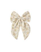 Yellow Floral Oversized Bow